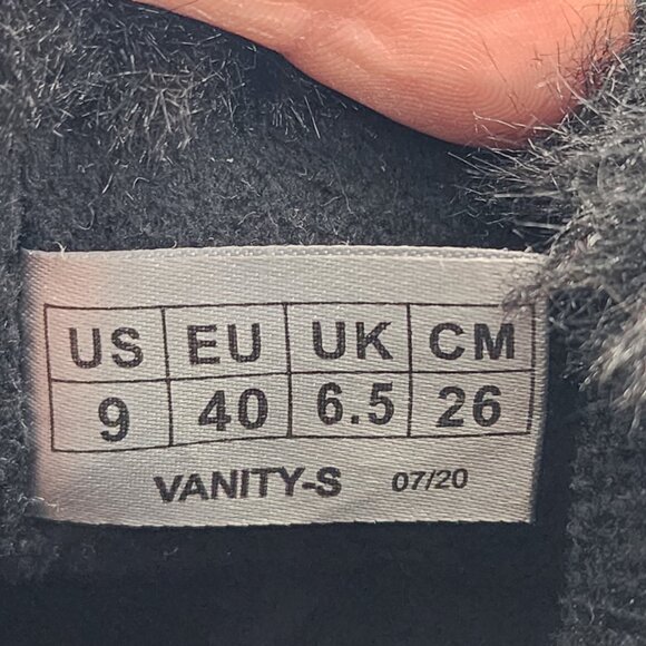 COUGAR Waterproof Suede Platform Faux Fur Winter Ankle Boots Black - Picture 7 of 9